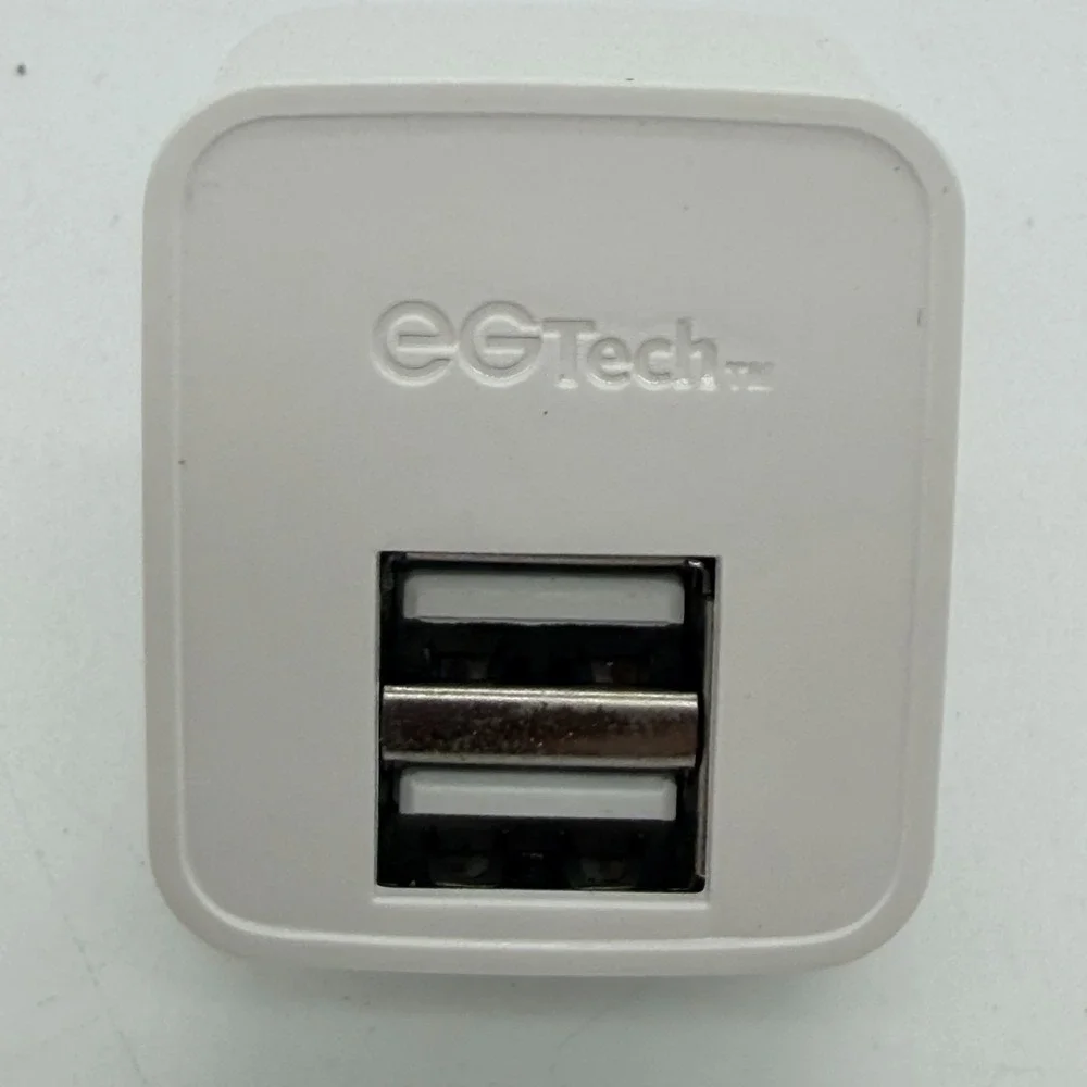 EGTech EGC20 Dual USB Wall Home Chargers 5V 2.4A Fast Charge White - Lot of 3